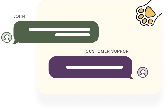 Customer support chat illustration